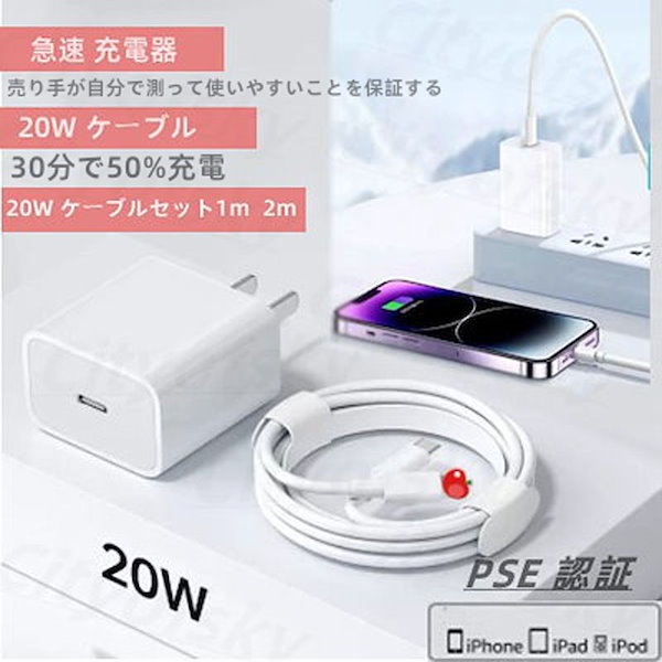 Qoo10] 国内即納iPhone 急速 充電器 20