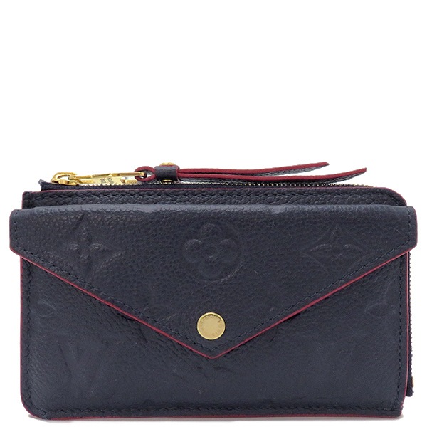 ルイヴィトン LOUIS VUITTON コインケース ポルトカルト レクト ヴェルソ モノグラムアンプラント マリーヌルージュ ゴールド金具 フラグメントケース カード入れ キーフック M69420
