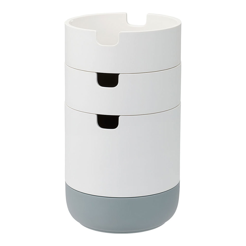 （まとめ買い）CAPOTTO コマモノデスクオーガナイザー ブルーグレー CPT-ON101BG [x3]