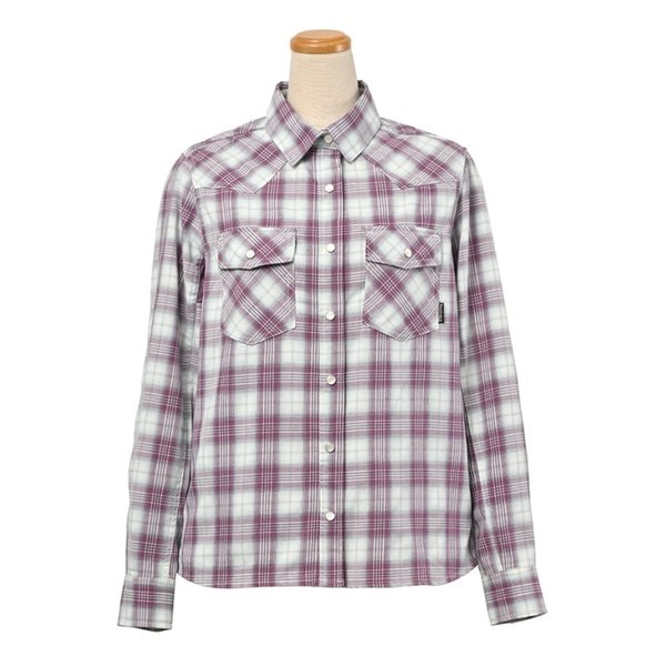 通年 ROJ-119 プロテクションレギュラーカラーシャツ レディース パープル Mサイズ ROJ-119/PURPLE/M