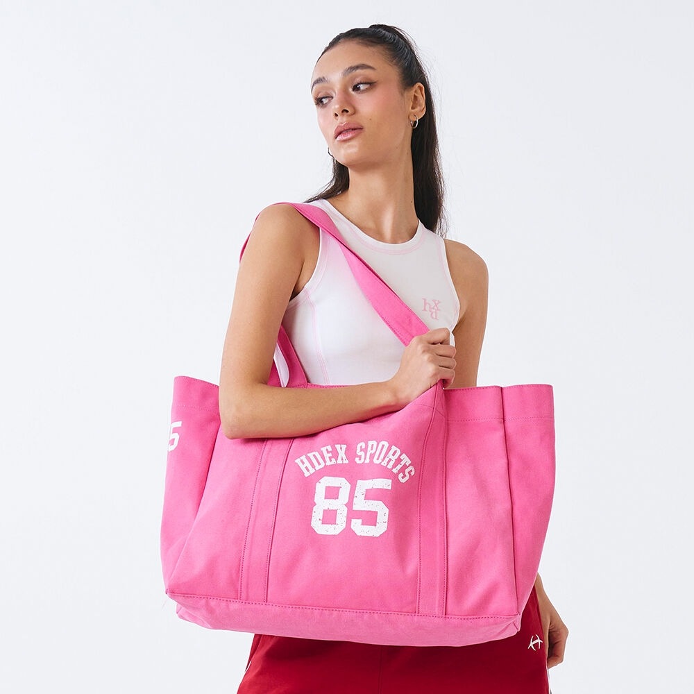 エイチデックス スポーティ コットン ビッグ ショルダーバッグ (Pink)