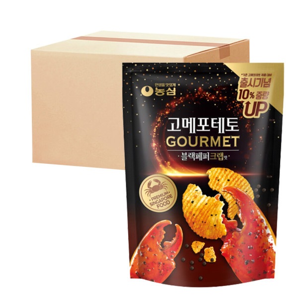 農心グルメポテト ブラックペッパークラブ味 75g 12個