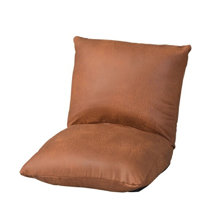 座椅子 ふかふか フロアチェア コンパクト リビング 一人暮らし 折りたたみ キャメル RKC-827