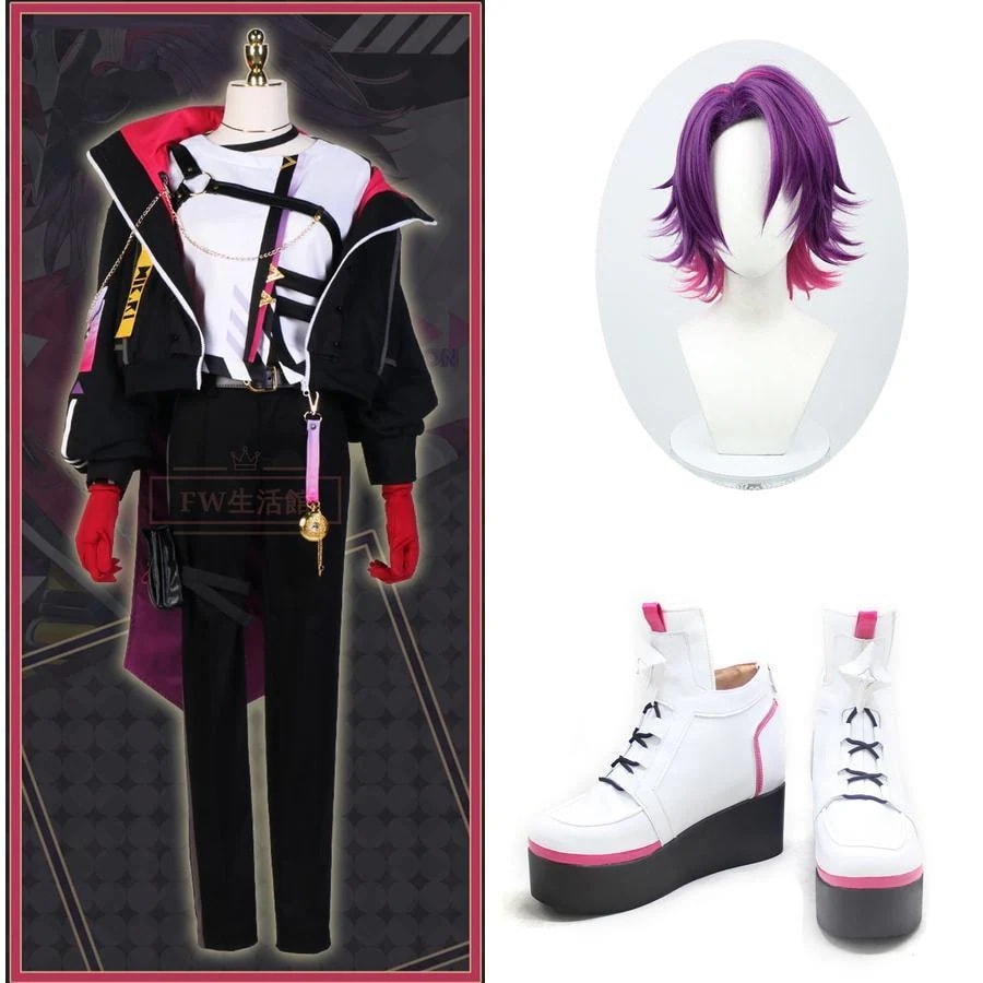 バーチャルYouTuber VTuber 渡会雲雀 Watarai Hibariコスプレ衣装 ウィッグ 靴 演出服 cosplay 変装 仮装 撮影 祭り