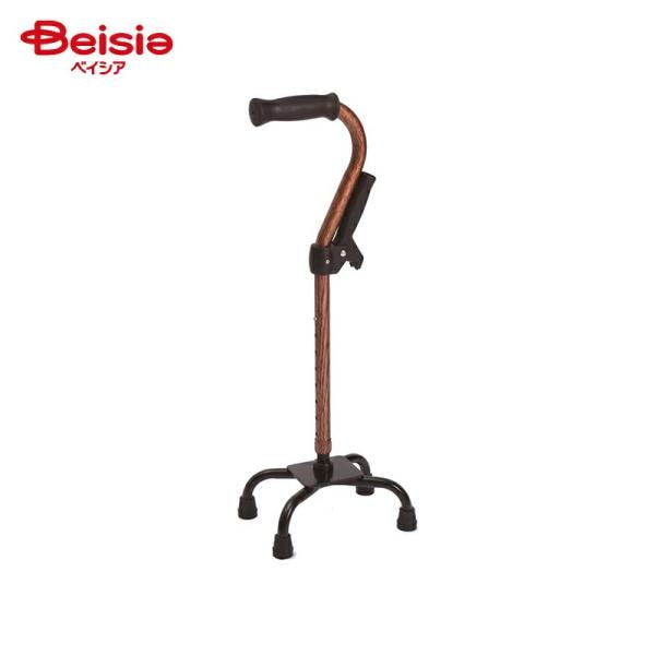 フジホーム ステッキ 四点杖 補助グリップ付 木目 ブラウン WB3802 1本 8,187円