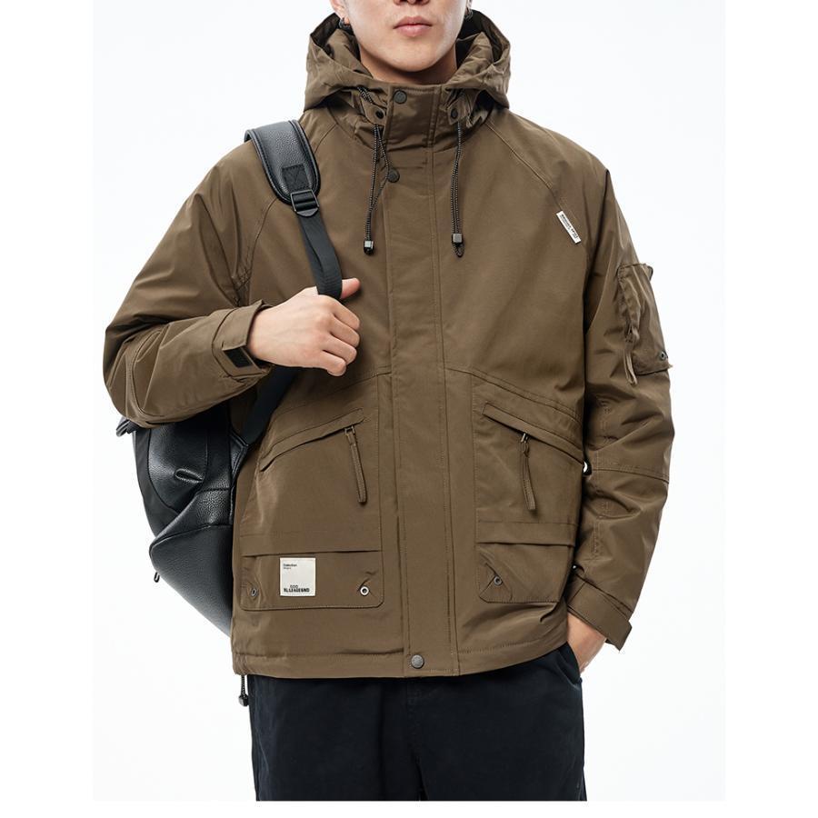 中綿ジャケット メンズ 中綿コート メンズ アウター フード メンズアウター 冬 マウンテンパーカー 登山服 防風 撥水 おしゃれ 大きい 冬服