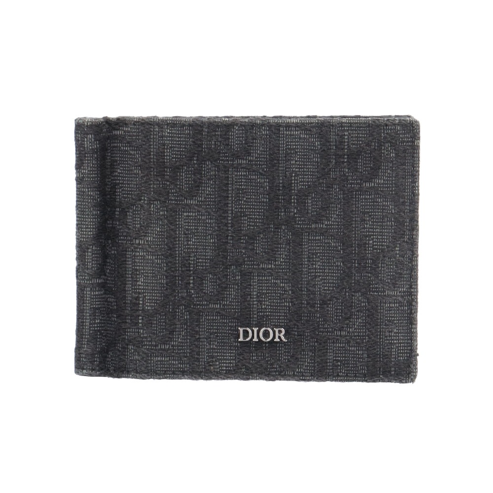 ディオール マネークリップ付きウォレット オブリーク 二つ折り財布 2ESBH069 Dior 中古