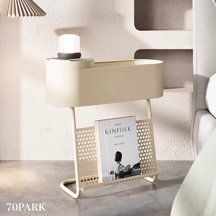 スリム アイアン サイドテーブル 収納 マガジンラック 全3色 テーブル おしゃれ 韓国インテリア 韓国雑貨 韓国っぽ インテリア雑貨 韓国 70PARK
