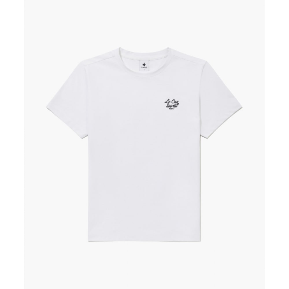 ルコックゴルフレディースラウンドネックベーシックショートスリーブ Tシャツ_ホワイト GR222LRS52