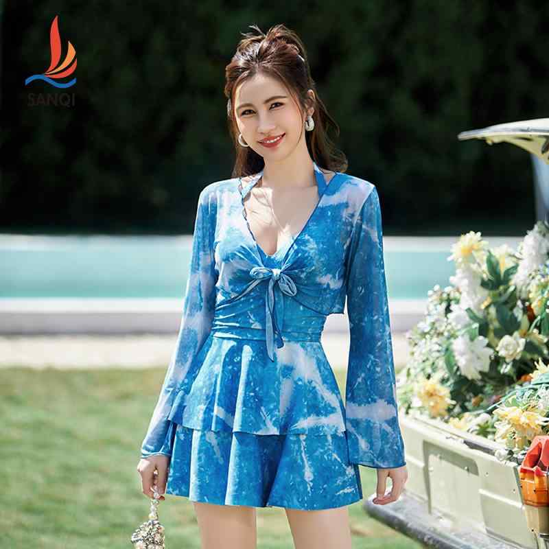 水着 ツーピース セット 長袖 日焼け防止 ウェア スリム スイミング トレーニング アウトドア 魅惑的 女性 プール 海 リゾート ビーチ 夏 レディース