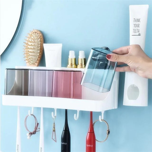 コップホルダー 歯ブラシ立て 歯ブラシ収納ケース 衛生的 歯磨きスタンド スタンド 便利 コップ 多種類 雑貨収納 スタイリッシュ 小物収納