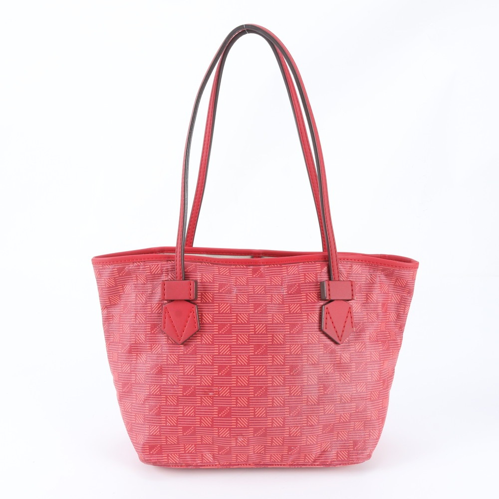 極美品 MOREUPARIS モローパリ サントロペ レザー×コーティングキャンバス トート バッグ 肩掛け ショルダー ハンド レディース RBM EC41-10 中古