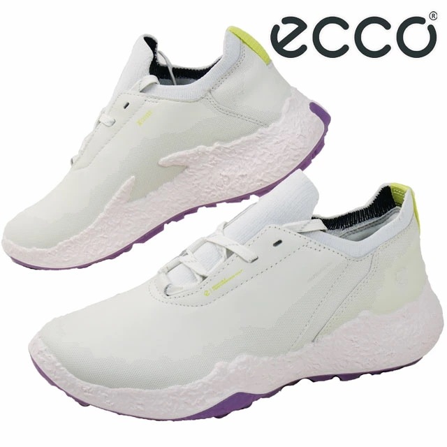 エコー レディース ゴルフシューズ GOLF BIOM H5 防水 レザー スパイクレス ウォータープルーフ ローカット スニーカー カジュアルシューズ 115003 61058 ホワイト/ラベンダー