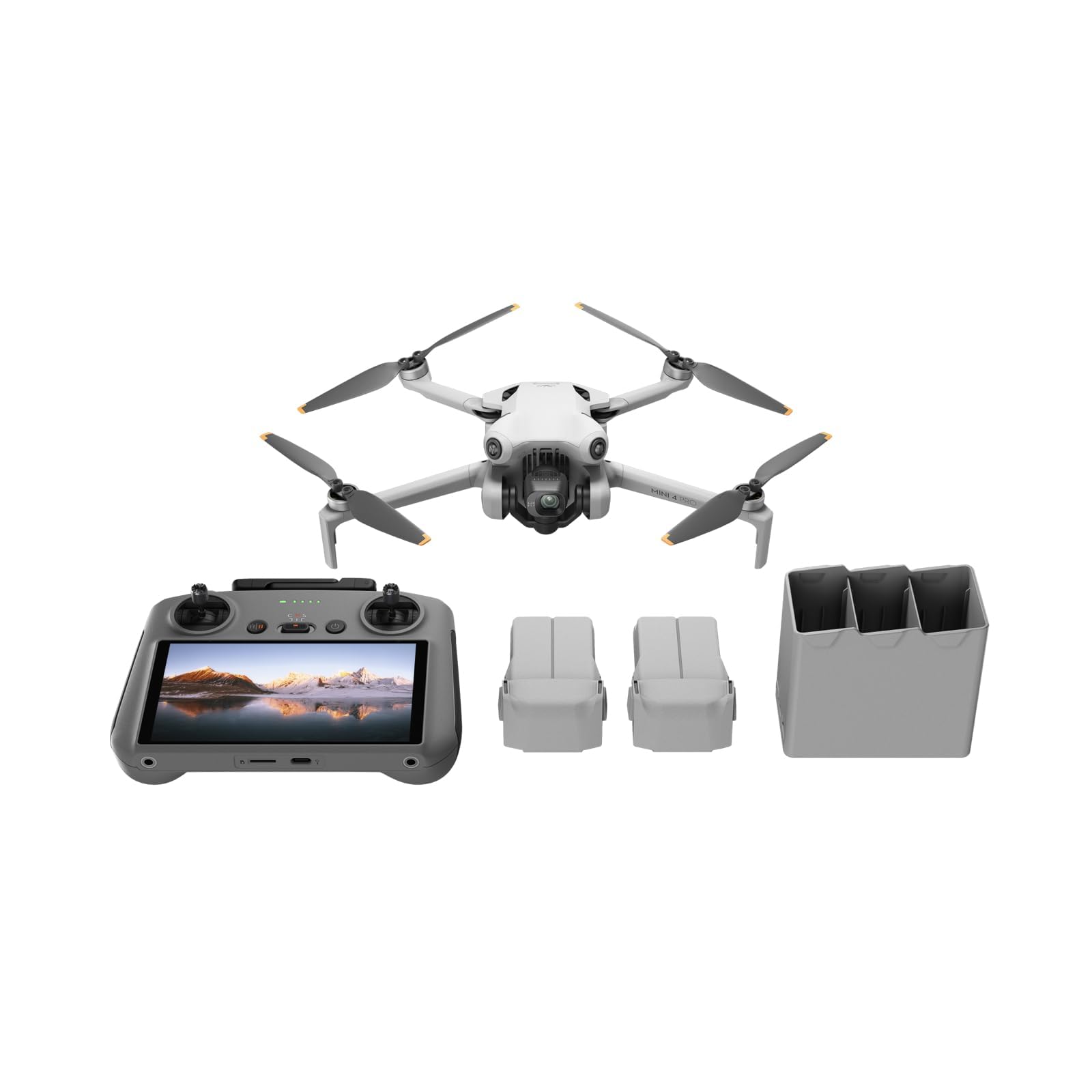 DJI ドローン Mini 4 Pro Fly MoreコンボPlus ミニドローン カメラ付き 小型 飛行時間45分 インテリジェント フライトバッテリー Plus2個付き DJI RC 2（スクリ