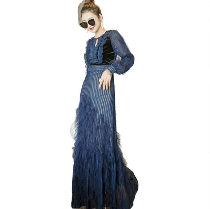 秋冬長袖スリムワンピース　ショッピング旅行ホリデーパーティー高質　細身