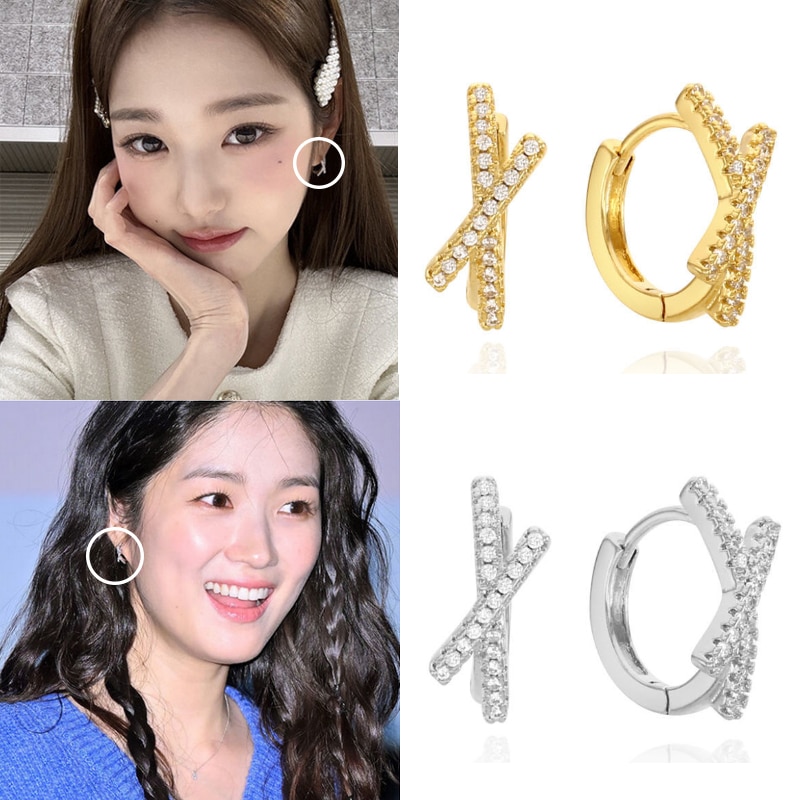 [アイブチャンウォニョンキムヘユン着用] [韓国人気女性アイドル着用 ] luminary cubic earring 人気ジュエリー デイリーアクセサリー ピアス