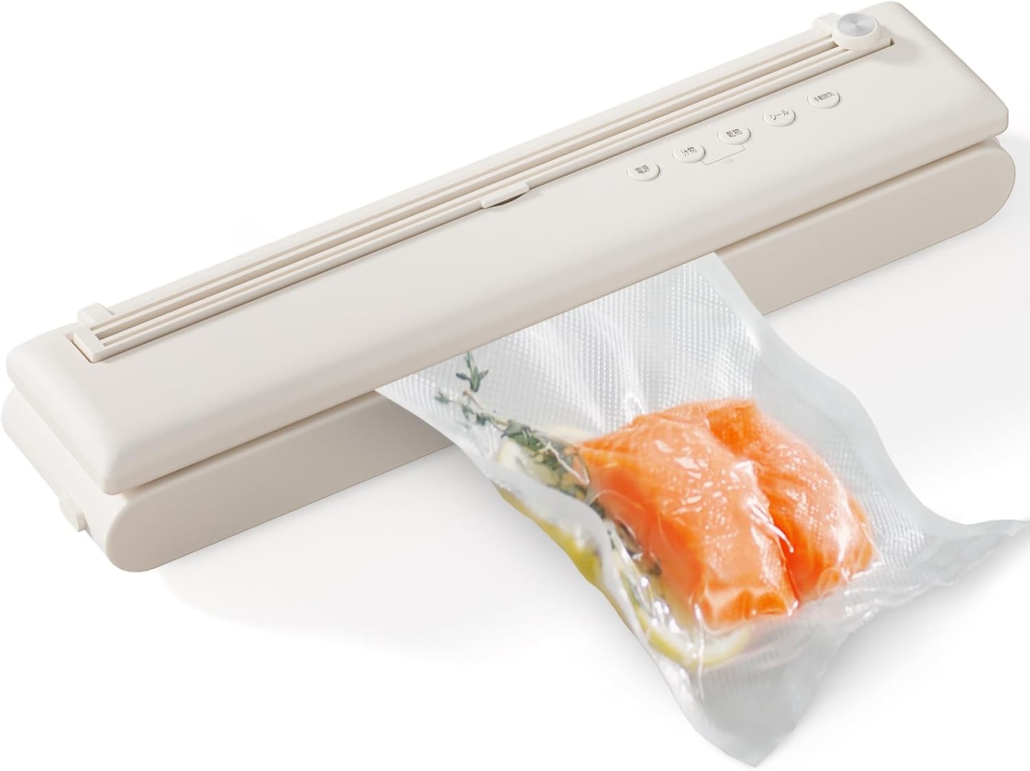 真空パック機 フードシーラー 【乾湿両用/汁物対応】 自動真空シーラー 家庭用 60kPa強力脱気 カッター付き 30cm密封長さ コンパクト設計 低騒音 鮮度長持ち 真空袋10枚付 キャニスター/手