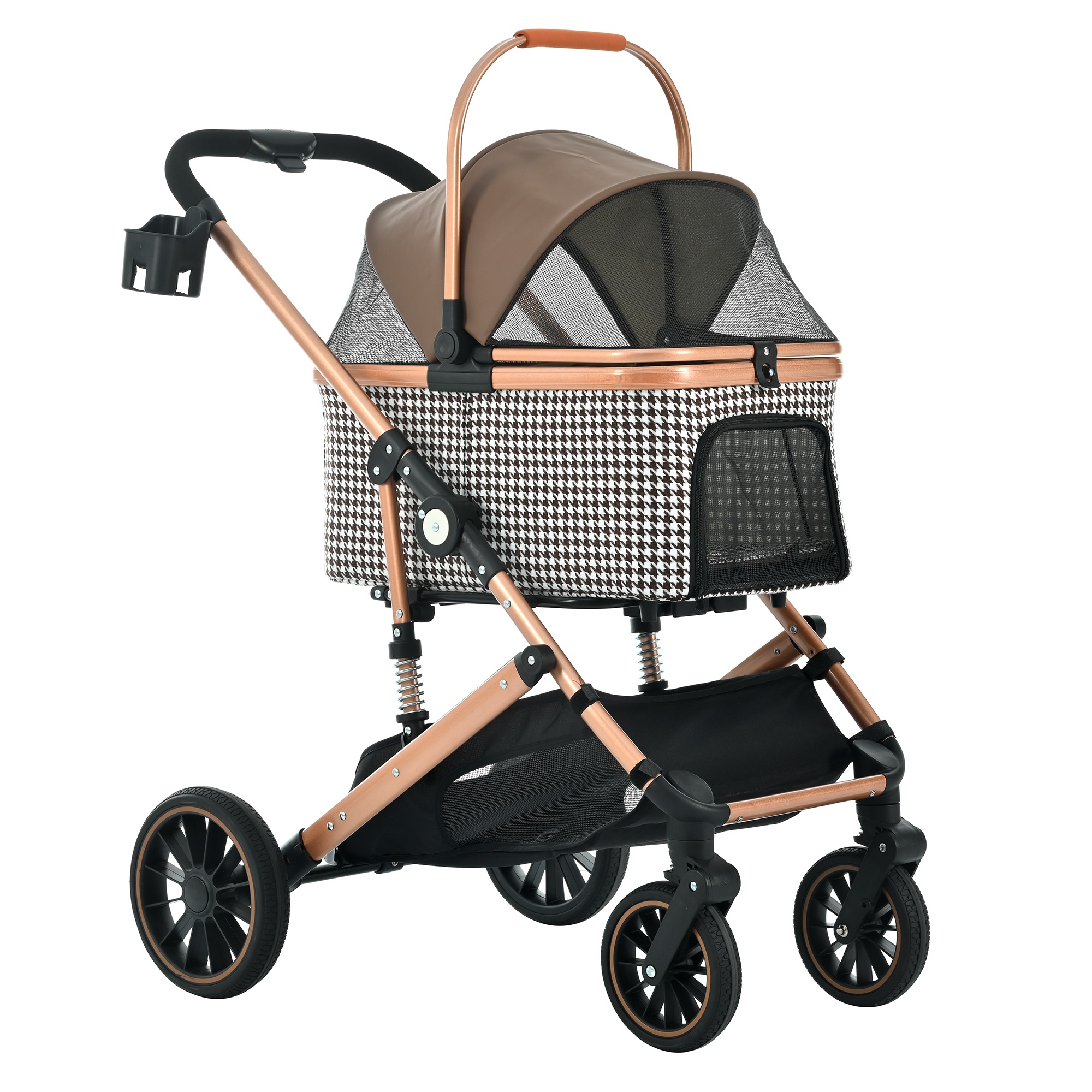 ペットカート Msize 対面式 分離式 2way 折りたたみ 多頭 中型犬 小型犬 フルオーペン 4輪 アルミ製 収納 軽量 ストッパー付き ダンパー付き 組立簡単 犬カート ドッグカート ペットバ