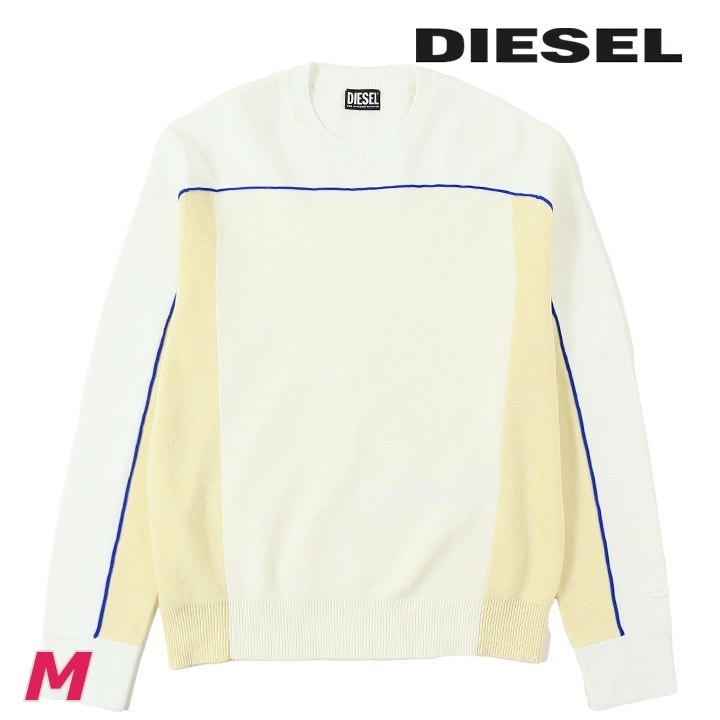 長袖ニットセーター メンズ K-WICHITA ワンポイントロゴ刺繍 切替 die-m-t-f8-108