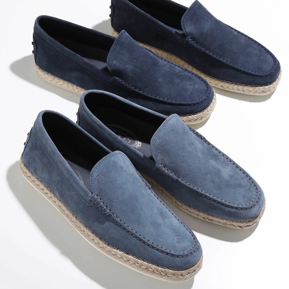 TODS トッズ エスパドリーユ XXM66B0BM40RE0 XXM66B0BM4ZHG0 メンズ スウェード ロゴ スリッポン フラット シューズ 靴 カラー2色