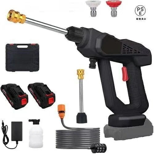 強力高圧洗浄機 コードレス　軽量　パワフル　洗車　外壁　タイル　高水圧 楽天市場】高圧洗浄機 コードレス パワフル 充電式 ノズル6段階