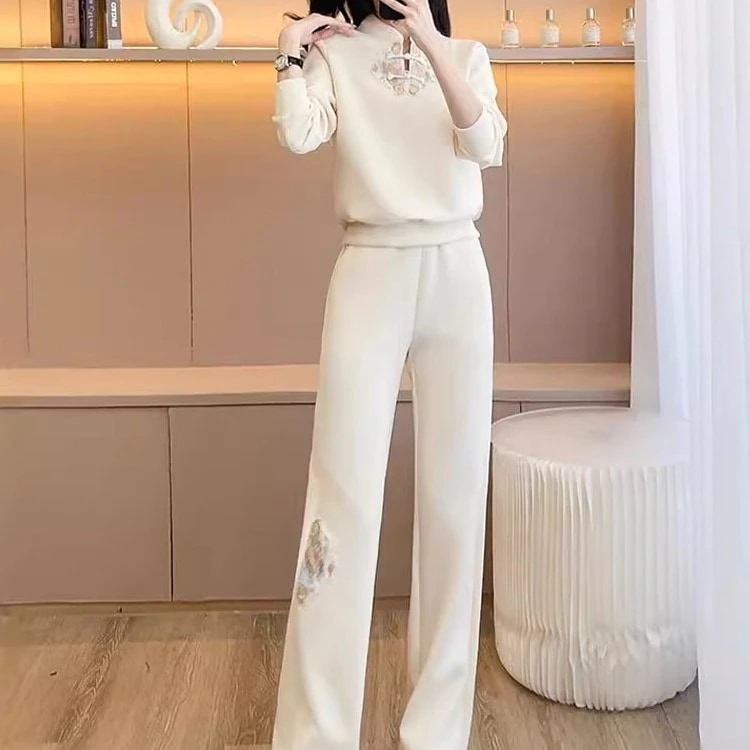 春 新作 スウェット上下セット 長袖 スウエット ワイドパンツ 2点セット セットアップ レディースファッション