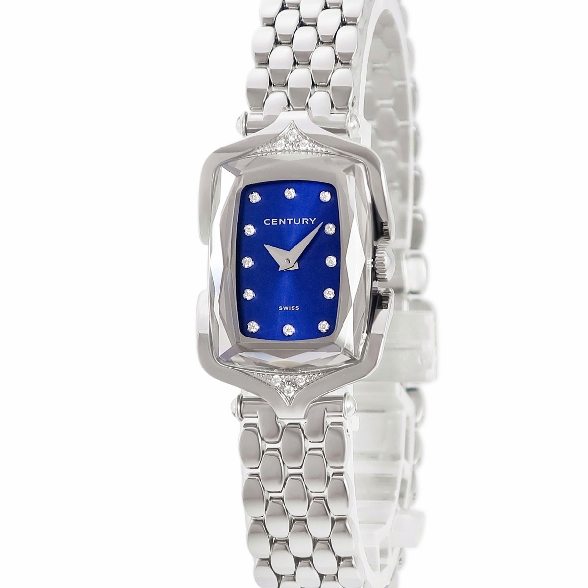 アフィニティ AFFINITY 432.7.S.MB2.16.SK クオーツ レディース 未使用 純正ダイヤ 青 スクエア 3年保証