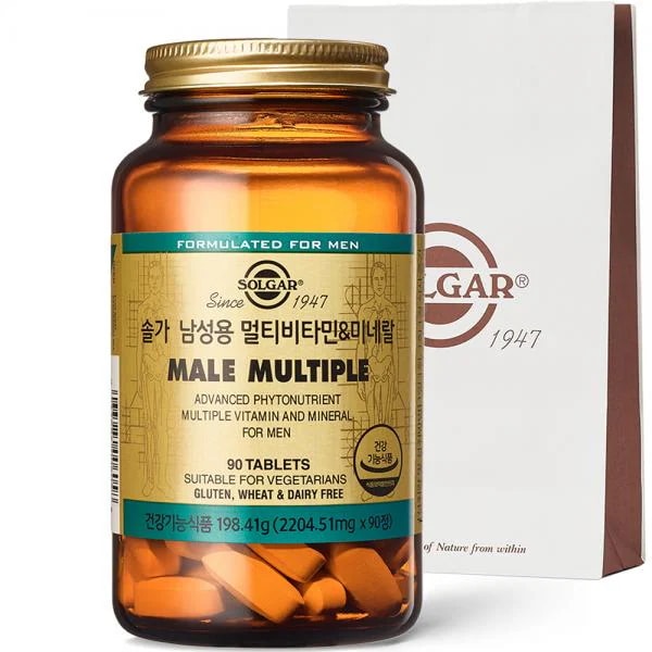 ソルガ 男性用マルチビタミン&ミネラル+ショッピングバッグ 198.41g 솔가 남성용 멀티비타민&미네랄 + 쇼핑백 198.41g