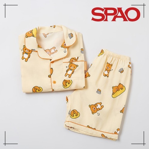 SPAO キッズ リラックマ 半袖パジャマ BEIGE 子供用 韓国人気