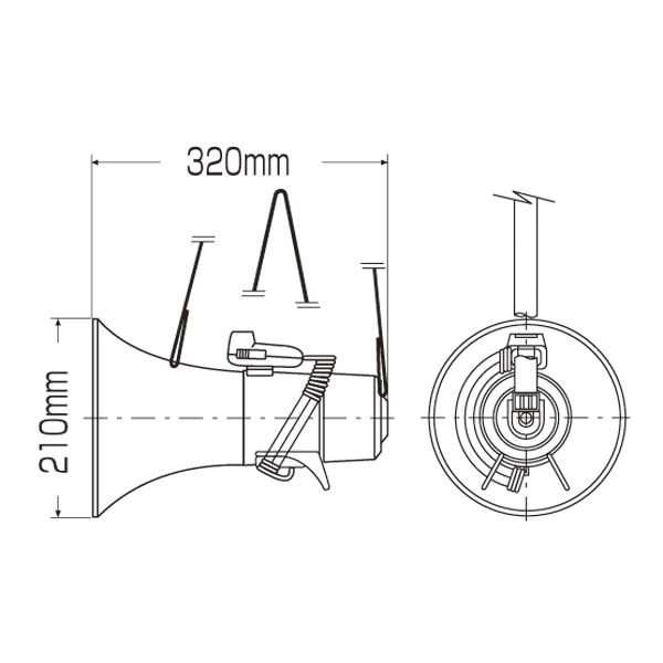 ショルダー型マイク メガホン-208