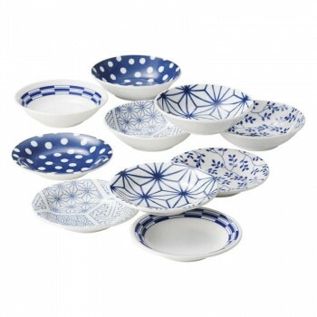 山勝美濃陶苑 染小紋 小鉢取皿揃 KM-5005AW 5310-331