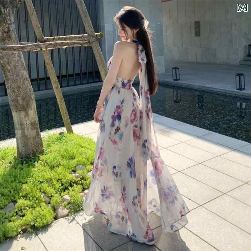 ワンピース レディース 大人 リゾート ビーチ ドレス 海辺 バカンス ドレスト ラベル ウェア ドレス フェアリー ドレス ロング ドレス