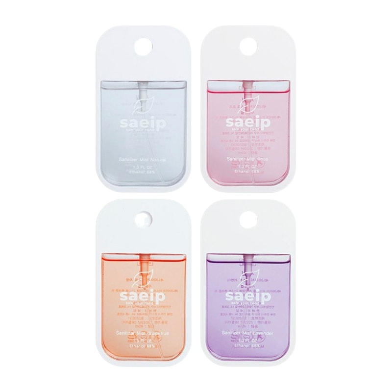 [5個セット] saeip セニタイザーミスト ハンドジェル 40ml・選べる4種(無香・ローズ・グレープフルーツ・ラベンダー)・携帯用ハンドスプレー・手指消毒剤