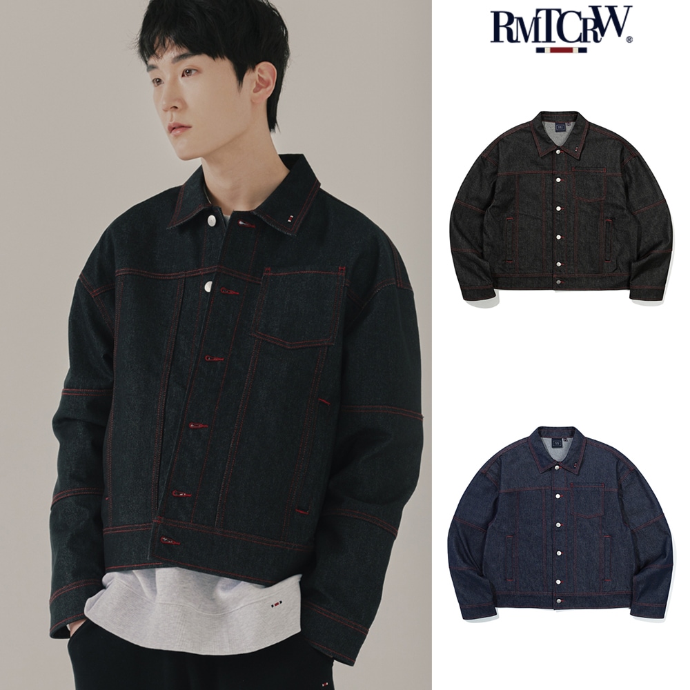 【ROMANTIC CROWN】STITCH DENIM TRUCKER JACKET