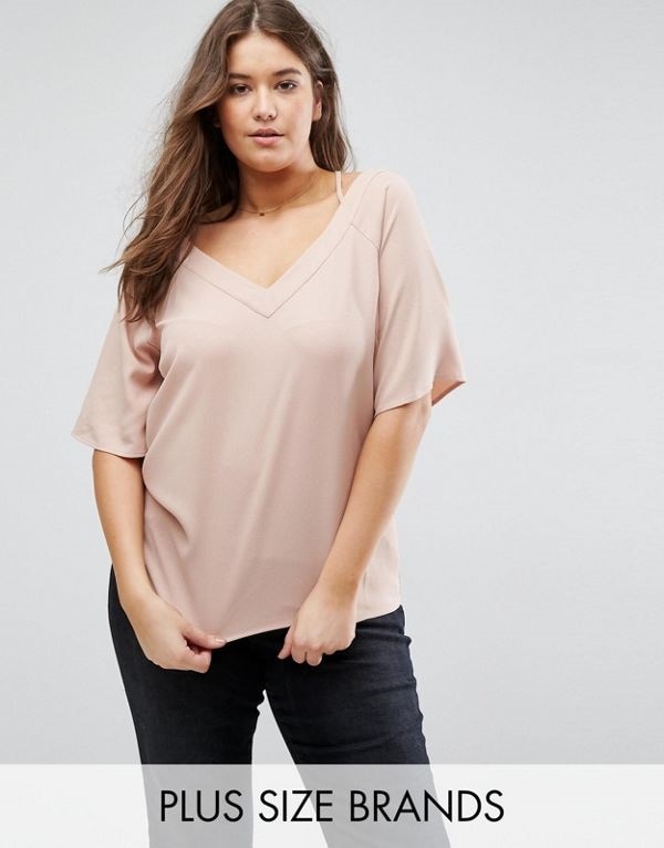 Junarose レディース 大きめサイズ ゆったりサイズ 送料無料 Mahogany rose Top With Cross Back Detail