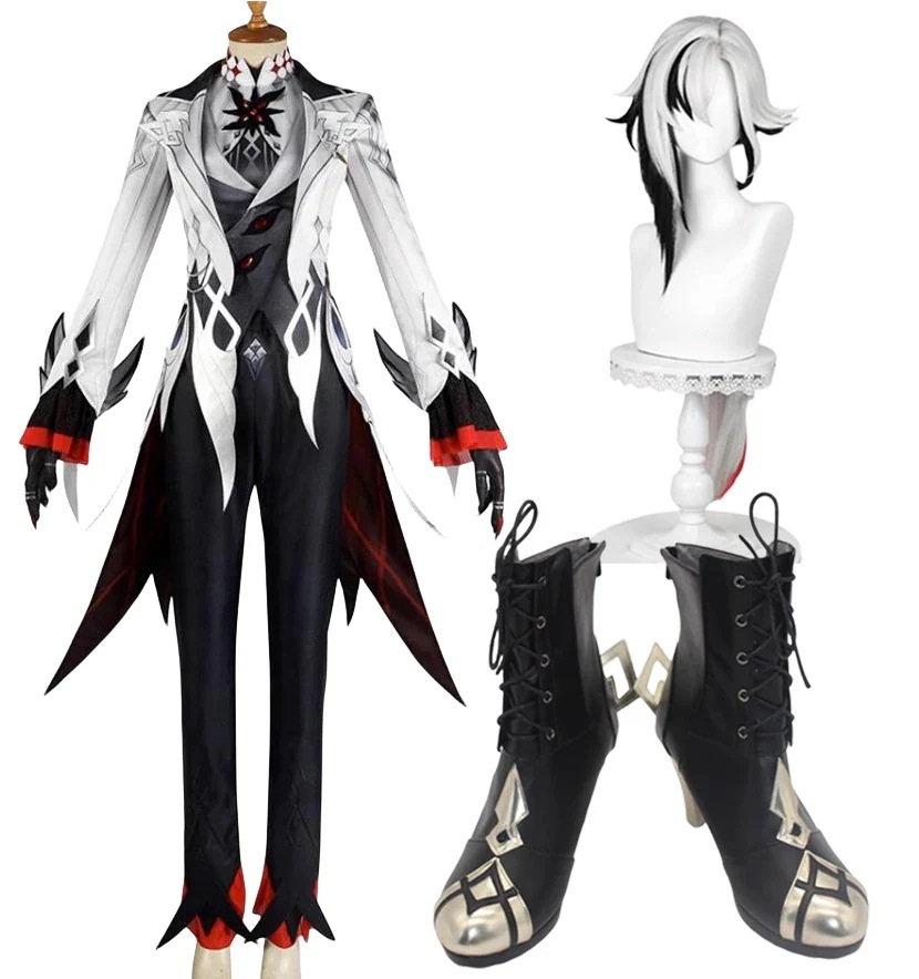 コスプレ衣アルレッキーノ原神Genshinげんしんウィッグ靴付きセーラー服　制服イベントパーティー変演出服クリスマスパーティー30%までに制限