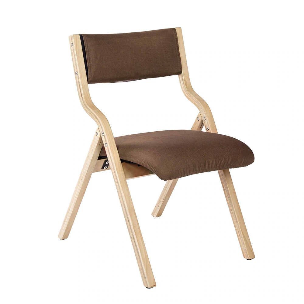 469ブラウン ダイニングチェア 木製 椅子 完成品 介護チェア イス 折りたたみチェア カバー洗える　7色選択可能 リビング
