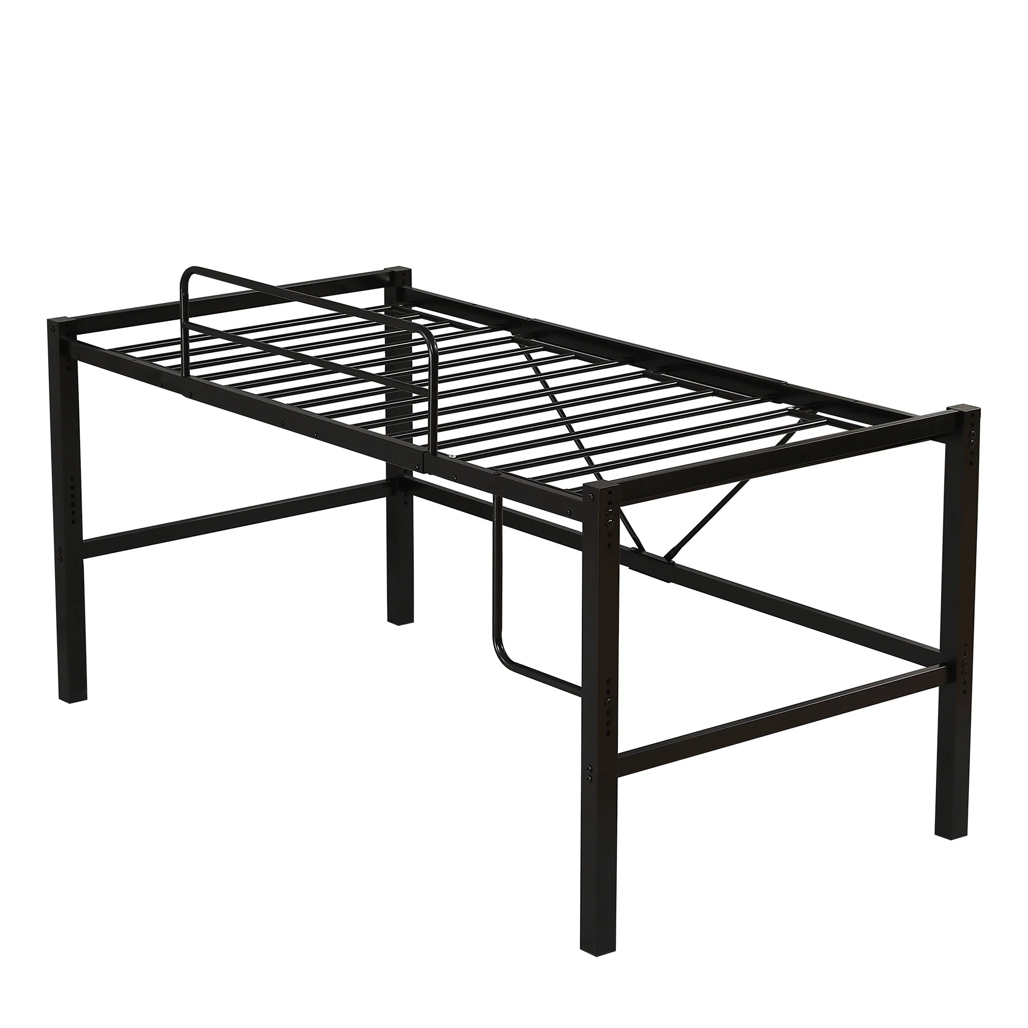【国内発送】A 474【高さ90cmSDセミダブル】ロフトベッド パイプベッド セミダブルベッド ロータイプ 省スペース 収納 北欧風 大人 一人暮らし スチール 耐震 ベッド 高さ調整可能 長さ1