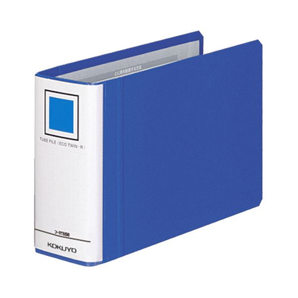 (まとめ) コクヨ チューブファイル(エコツインR) B6ヨコ 500枚収容 背幅65mm 青 フ-RT658B 1冊 (10セット)