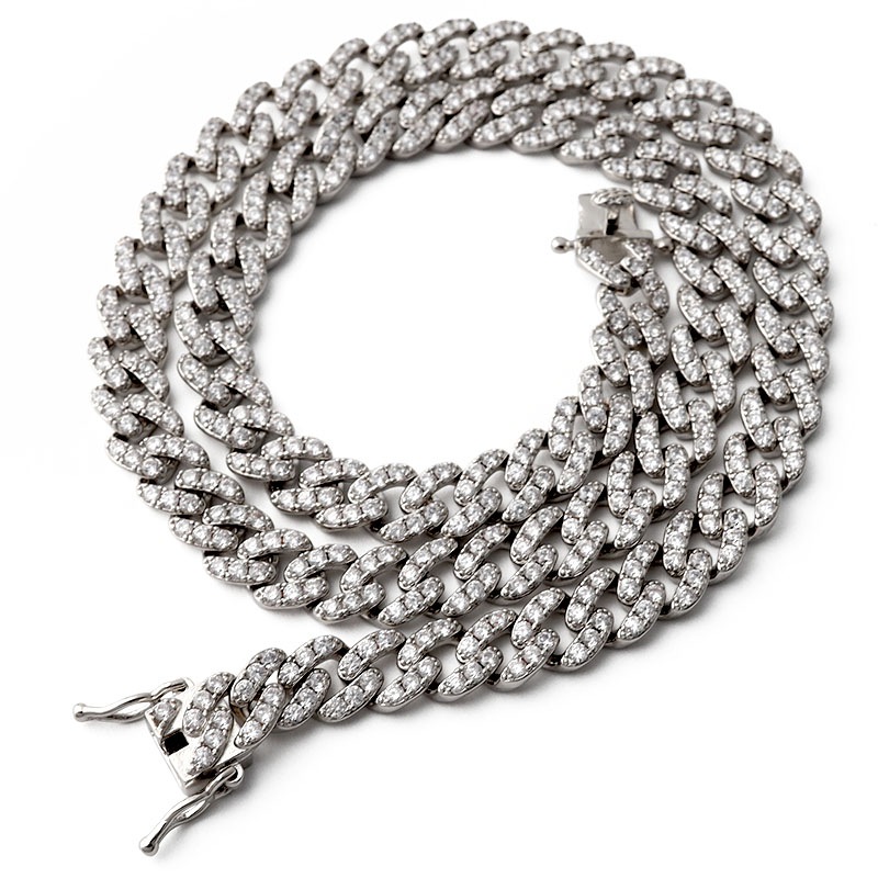 喜平チェーンネックレス パヴェ [n409-silver]