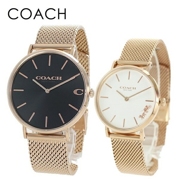 COACH コーチ ペアウォッチ メンズ レディース 腕時計 手表 シンプル オシャレ プレゼント ギフト 時計 恋人 夫婦 贈り物 喜ばれる 実用的 メッシュベルト 1460255214503425