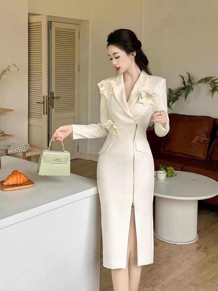 2024春 通勤 ロングワンピース 花飾り スリム パーティードレス キャバ 着痩せ 大人 お呼ばれ 同窓会 披露宴 卒業式 結婚式 ウェディング 二次会 成人式30%までに制限 6,127円