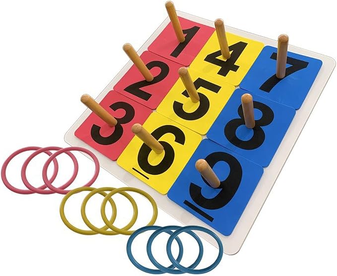 レク用 輪投げゲーム カラー輪投げセット FG-CWG 割れにくい木製ポール仕