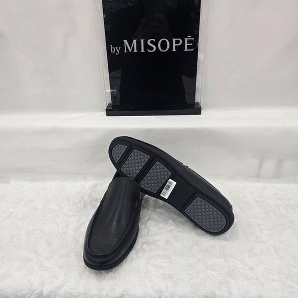 By 男性 シンプル 無地 ローファー 122HT337SH202 BLACK 4 JJ