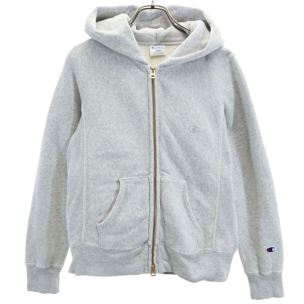 REVERSE WEAVE CW-N107 青単 復刻 長袖 スウェット ジップパーカー L グレー系 裏起毛 レディース
