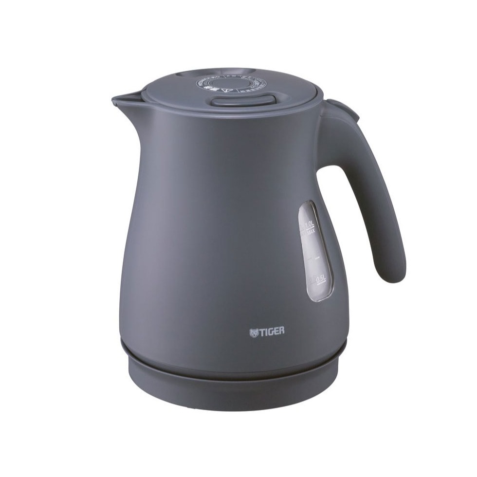 TIGER タイガー PCV-A100-KN 電気ケトル QUICK＆SAFE＋ 蒸気レス 1.0L ナイトブラック