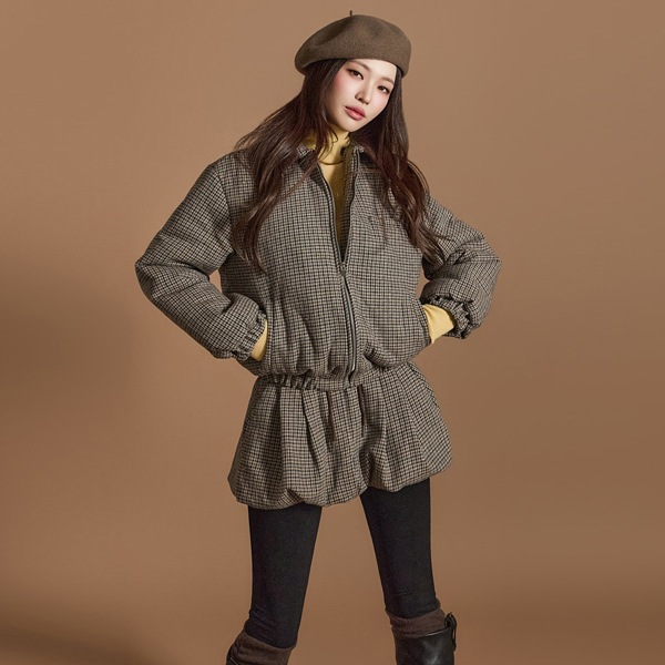 J2563 キルティング ウール ジャンパー