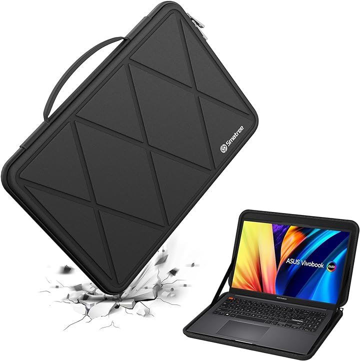 ハード EVA 保護スリーブケース 15.6インチ ASUS Vivobook 15X OLED P1512/M515( Black, For ASUS 15.6インチ（M82-2))