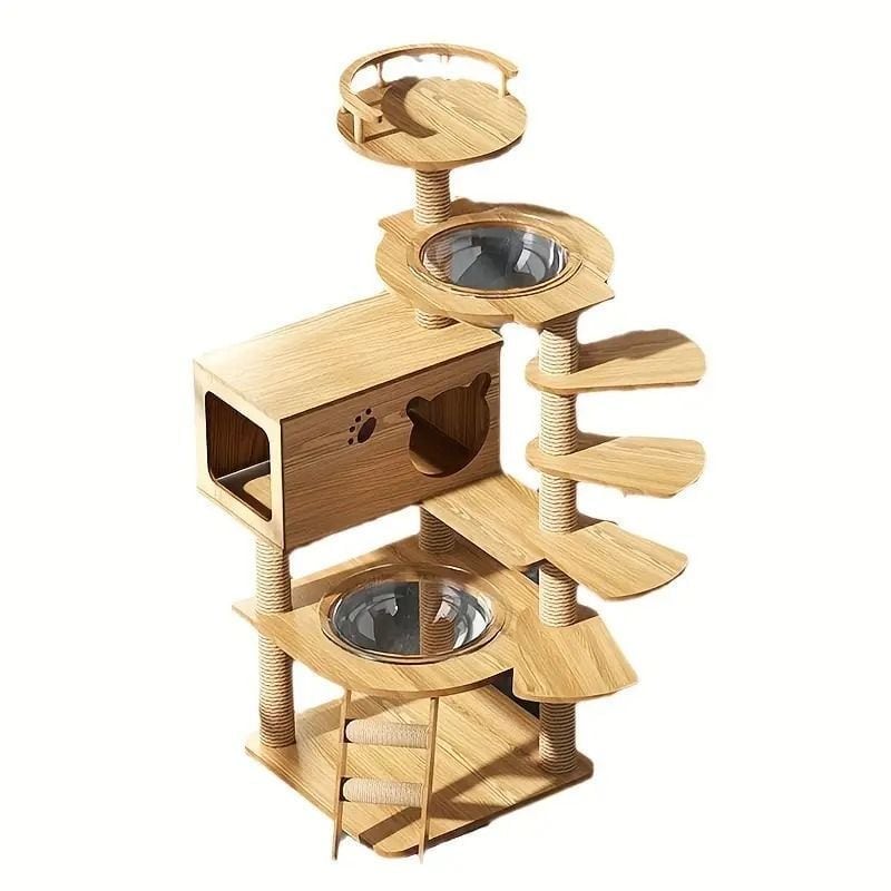 キャットタワー 据え置き型 透明カプセル 爪とぎ かわいい 猫タワー キャットハウス ペット用品 運動不足解消 快適 多頭飼い 子猫