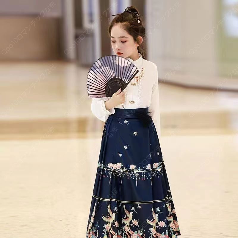 【2024新品追加】【最安値挑戦】新入荷春夏秋と冬フルセットに刺繍漢服レディースワンピース/漢服 馬面服コスプレ/漢服子供用-54